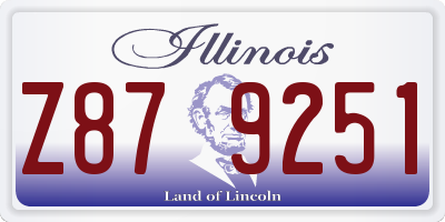 IL license plate Z879251