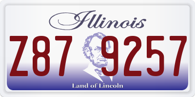 IL license plate Z879257
