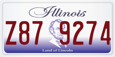 IL license plate Z879274