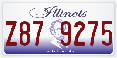 IL license plate Z879275