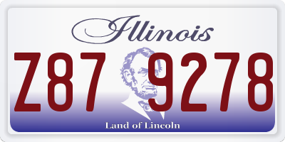 IL license plate Z879278