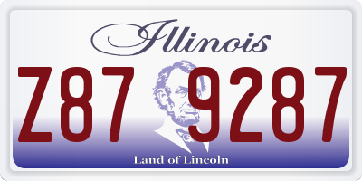 IL license plate Z879287