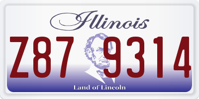 IL license plate Z879314