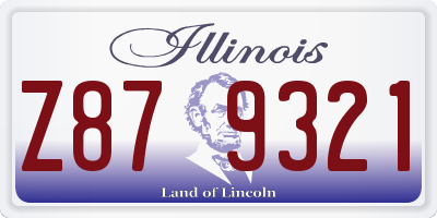IL license plate Z879321