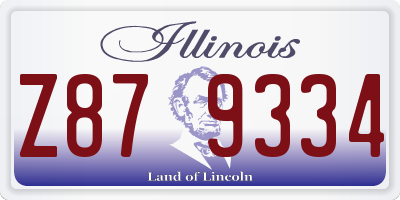IL license plate Z879334