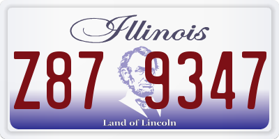 IL license plate Z879347