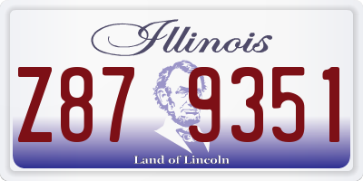 IL license plate Z879351