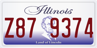 IL license plate Z879374