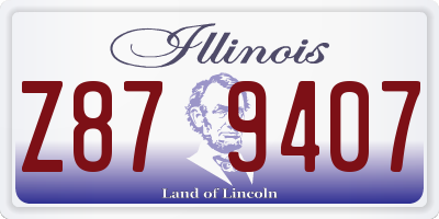 IL license plate Z879407