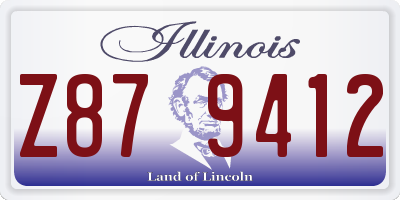 IL license plate Z879412