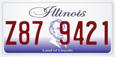 IL license plate Z879421