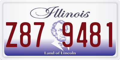 IL license plate Z879481