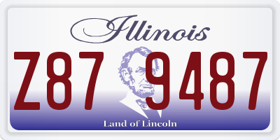 IL license plate Z879487