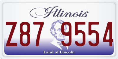 IL license plate Z879554