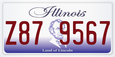 IL license plate Z879567