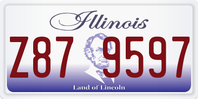 IL license plate Z879597