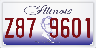 IL license plate Z879601