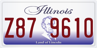 IL license plate Z879610