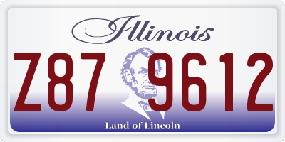 IL license plate Z879612