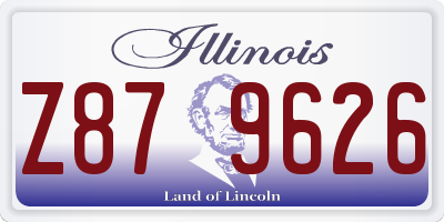 IL license plate Z879626