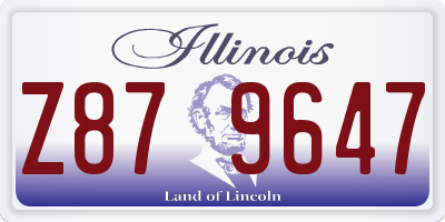 IL license plate Z879647