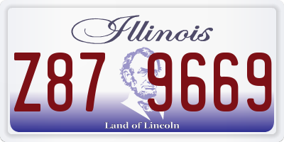 IL license plate Z879669