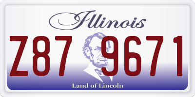 IL license plate Z879671