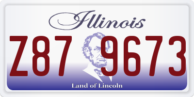 IL license plate Z879673