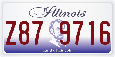 IL license plate Z879716