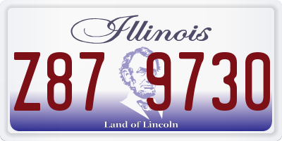 IL license plate Z879730