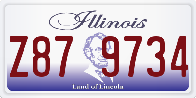 IL license plate Z879734