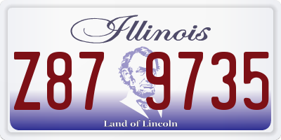 IL license plate Z879735