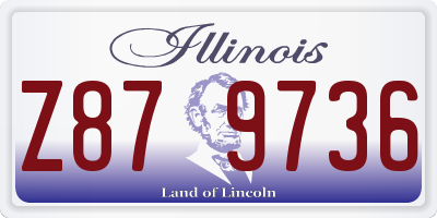 IL license plate Z879736