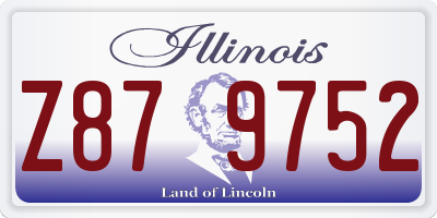 IL license plate Z879752