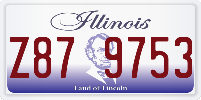 IL license plate Z879753