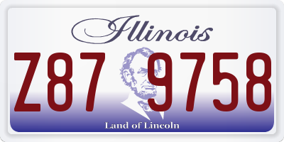 IL license plate Z879758