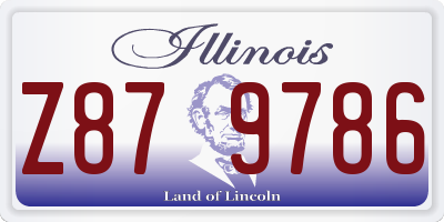 IL license plate Z879786