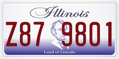 IL license plate Z879801