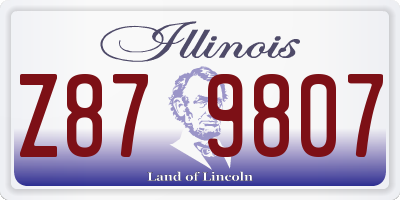 IL license plate Z879807