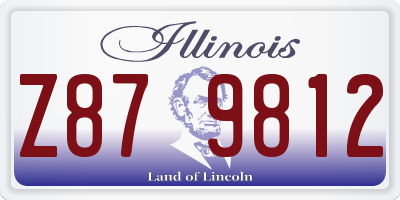 IL license plate Z879812