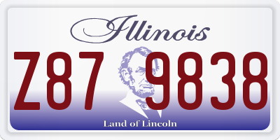 IL license plate Z879838
