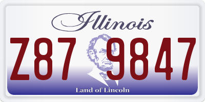 IL license plate Z879847