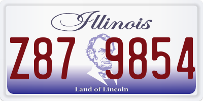IL license plate Z879854