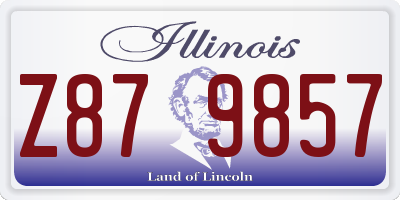 IL license plate Z879857