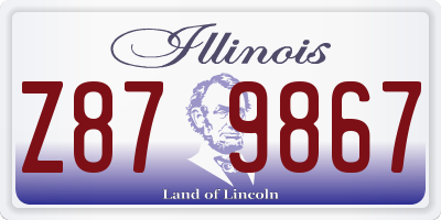 IL license plate Z879867