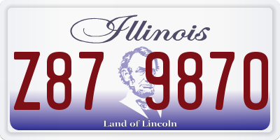 IL license plate Z879870