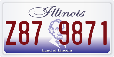 IL license plate Z879871