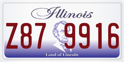 IL license plate Z879916