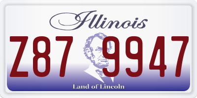 IL license plate Z879947