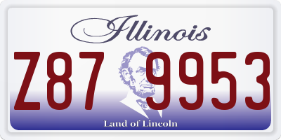 IL license plate Z879953